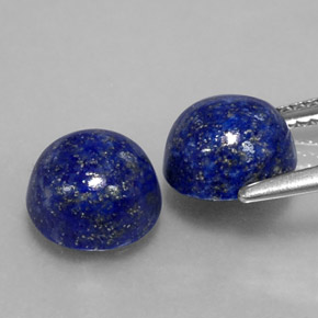 Pedras preciosas de lápis-lazúli azul natural de  ct, corte redondo, opaco