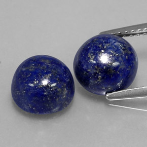 Pedras preciosas de lápis-lazúli azul natural de  ct, corte redondo, opaco