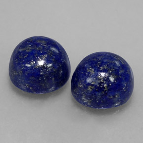 Pedras preciosas de lápis-lazúli azul natural de  ct, corte redondo, opaco