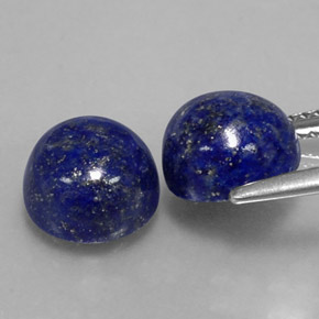 Pedras preciosas de lápis-lazúli azul natural de  ct, corte redondo, opaco