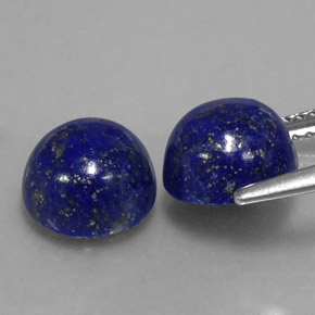 Pedras preciosas de lápis-lazúli azul natural de  ct, corte redondo, opaco
