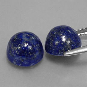 Pedras preciosas de lápis-lazúli azul natural de  ct, corte redondo, opaco