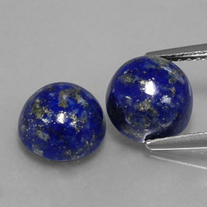 Pedras preciosas de lápis-lazúli azul natural de  ct, corte redondo, opaco