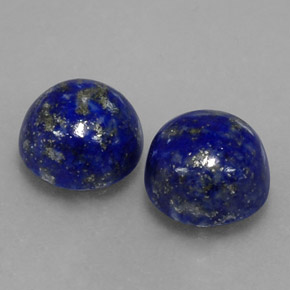 Pedras preciosas de lápis-lazúli azul natural de  ct, corte redondo, opaco