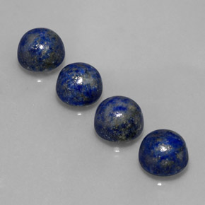 Pedras preciosas de lápis-lazúli azul natural de  ct, corte redondo, opaco