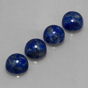Pedras preciosas de lápis-lazúli azul natural de  ct, corte redondo, opaco