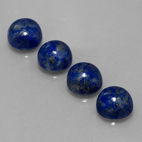 Pedras preciosas de lápis-lazúli azul natural de  ct, corte redondo, opaco