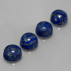 Pedras preciosas de lápis-lazúli azul natural de  ct, corte redondo, opaco