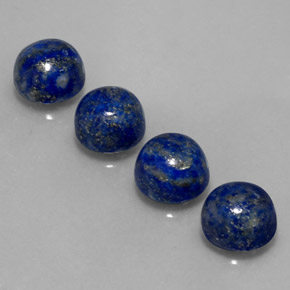 Pedras preciosas de lápis-lazúli azul natural de  ct, corte redondo, opaco