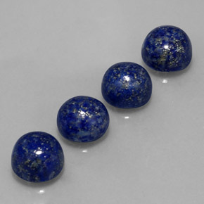 Pedras preciosas de lápis-lazúli azul natural de  ct, corte redondo, opaco