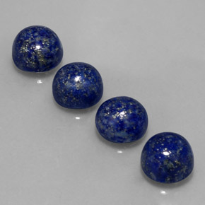 Pedras preciosas de lápis-lazúli azul natural de  ct, corte redondo, opaco