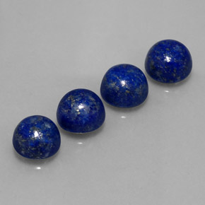 Pedras preciosas de lápis-lazúli azul natural de  ct, corte redondo, opaco