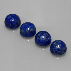 Pedras preciosas de lápis-lazúli azul natural de  ct, corte redondo, opaco