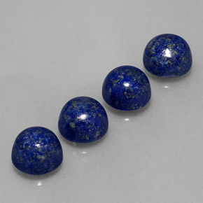 Pedras preciosas de lápis-lazúli azul natural de  ct, corte redondo, opaco