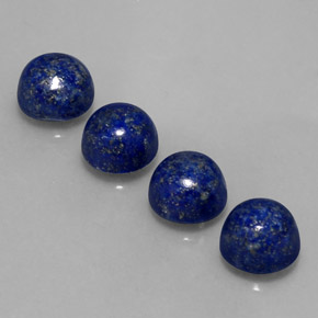 Pedras preciosas de lápis-lazúli azul natural de  ct, corte redondo, opaco