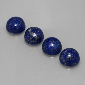 Pedras preciosas de lápis-lazúli azul natural de  ct, corte redondo, opaco