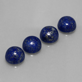 Pedras preciosas de lápis-lazúli azul natural de  ct, corte redondo, opaco