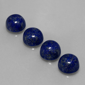 Pedras preciosas de lápis-lazúli azul natural de  ct, corte redondo, opaco