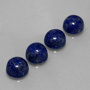 Pedras preciosas de lápis-lazúli azul natural de  ct, corte redondo, opaco