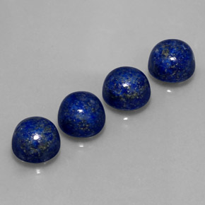 Pedras preciosas de lápis-lazúli azul natural de  ct, corte redondo, opaco