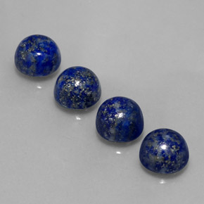 Pedras preciosas de lápis-lazúli azul natural de  ct, corte redondo, opaco