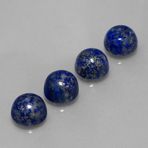 Pedras preciosas de lápis-lazúli azul natural de  ct, corte redondo, opaco