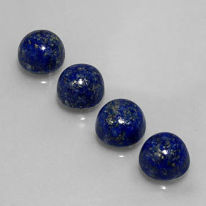 Pedras preciosas de lápis-lazúli azul natural de  ct, corte redondo, opaco