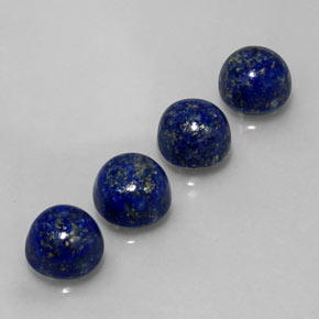 Pedras preciosas de lápis-lazúli azul natural de  ct, corte redondo, opaco