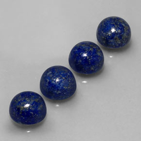 Pedras preciosas de lápis-lazúli azul natural de  ct, corte redondo, opaco