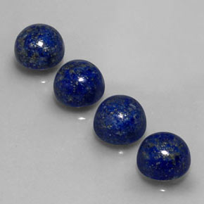 Pedras preciosas de lápis-lazúli azul natural de  ct, corte redondo, opaco