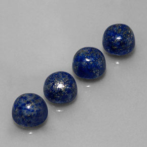 Pedras preciosas de lápis-lazúli azul natural de  ct, corte redondo, opaco