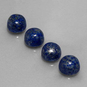 Pedras preciosas de lápis-lazúli azul natural de  ct, corte redondo, opaco