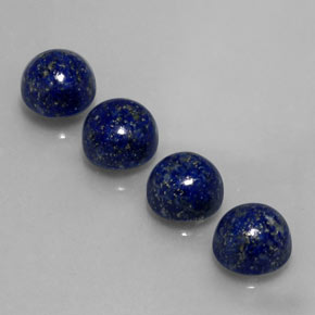 Pedras preciosas de lápis-lazúli azul natural de  ct, corte redondo, opaco