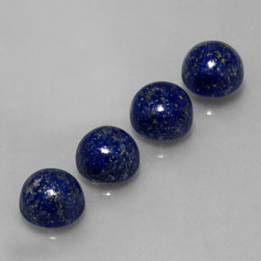 Pedras preciosas de lápis-lazúli azul natural de  ct, corte redondo, opaco