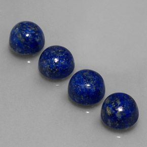 Pedras preciosas de lápis-lazúli azul natural de  ct, corte redondo, opaco