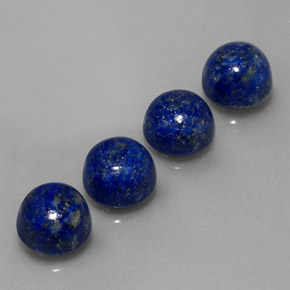 Pedras preciosas de lápis-lazúli azul natural de  ct, corte redondo, opaco