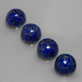 Pedras preciosas de lápis-lazúli azul natural de  ct, corte redondo, opaco