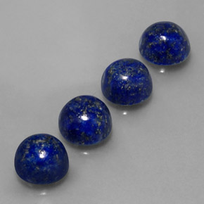 Pedras preciosas de lápis-lazúli azul natural de  ct, corte redondo, opaco