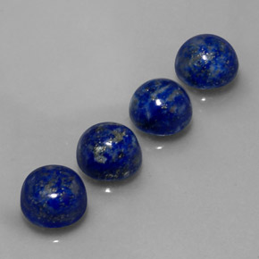 Pedras preciosas de lápis-lazúli azul natural de  ct, corte redondo, opaco