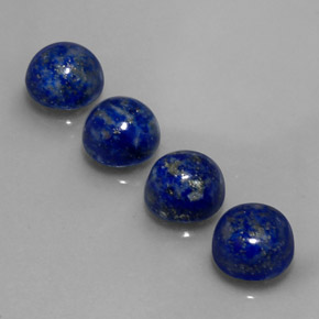 Pedras preciosas de lápis-lazúli azul natural de  ct, corte redondo, opaco