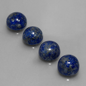 Pedras preciosas de lápis-lazúli azul natural de  ct, corte redondo, opaco