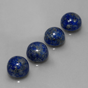 Pedras preciosas de lápis-lazúli azul natural de  ct, corte redondo, opaco
