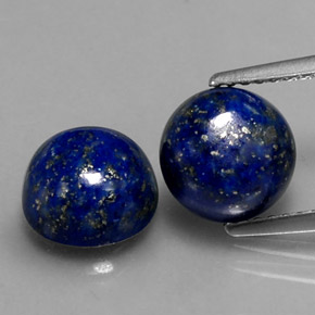 Pedras preciosas de lápis-lazúli azul natural de  ct, corte redondo, opaco