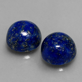 Pedras preciosas de lápis-lazúli azul natural de  ct, corte redondo, opaco