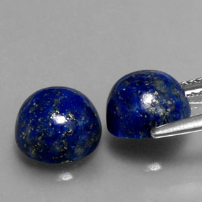 Pedras preciosas de lápis-lazúli azul natural de  ct, corte redondo, opaco