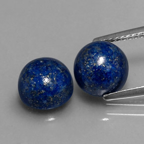 Pedras preciosas de lápis-lazúli azul natural de  ct, corte redondo, opaco
