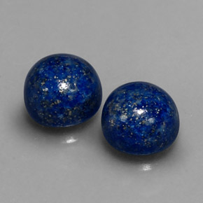 Pedras preciosas de lápis-lazúli azul natural de  ct, corte redondo, opaco