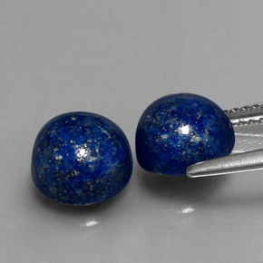 Pedras preciosas de lápis-lazúli azul natural de  ct, corte redondo, opaco