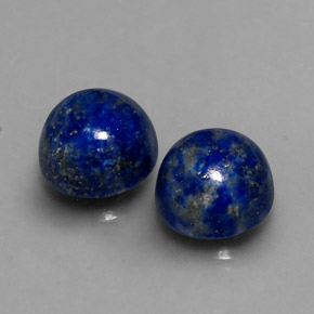 Pedras preciosas de lápis-lazúli azul natural de  ct, corte redondo, opaco