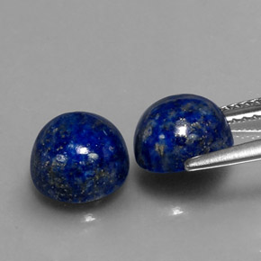 Pedras preciosas de lápis-lazúli azul natural de  ct, corte redondo, opaco